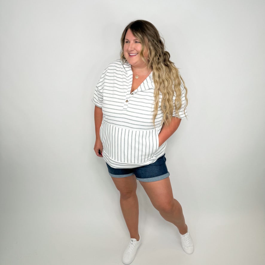 Judy Blue Merry Tummy Control High-Rise Moisture Control Dark Wash Shorts