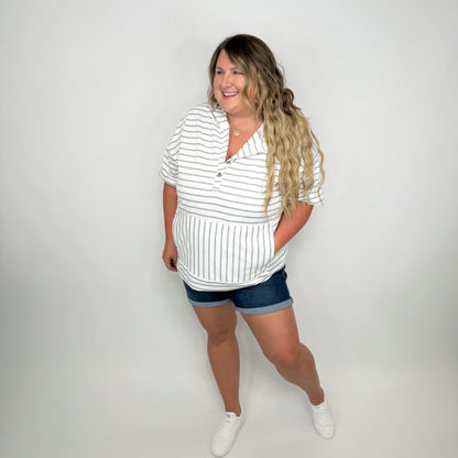 Judy Blue Merry Tummy Control High-Rise Moisture Control Dark Wash Shorts