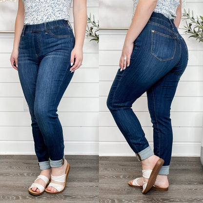 Judy Blue Gracie High-Rise Slim Fit Dark Wash Pull On Jeans