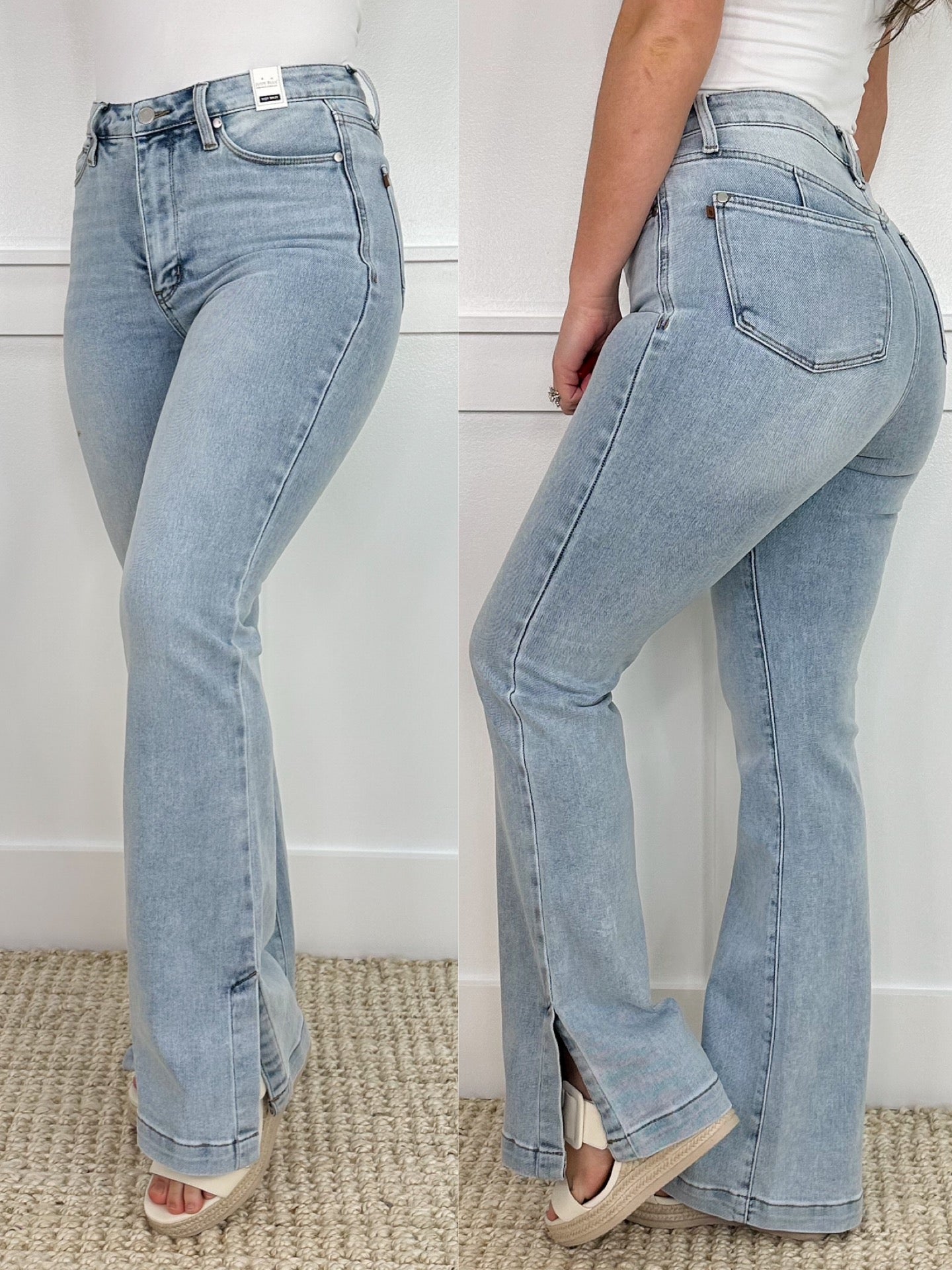 Judy Blue Miranda Tummy Control High-Rise Slim Bootcut Light Wash Jeans
