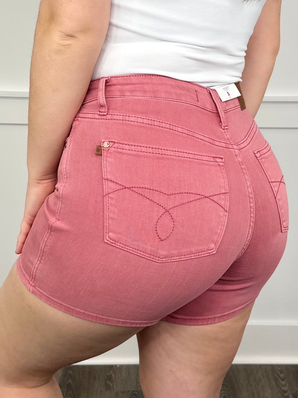 Judy Blue Ana High-Rise Pink Shorts