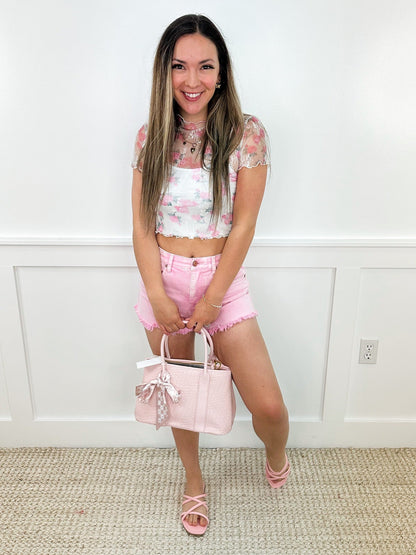 Short Saige Kelsey taille haute à ourlet effiloché avec contrôle du ventre - 2 couleurs !