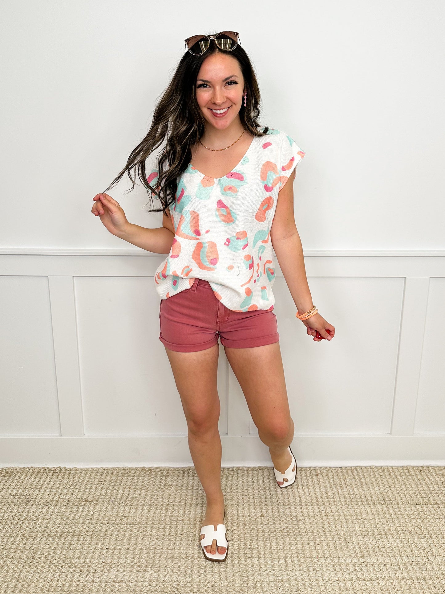 Judy Blue Ana High-Rise Pink Shorts