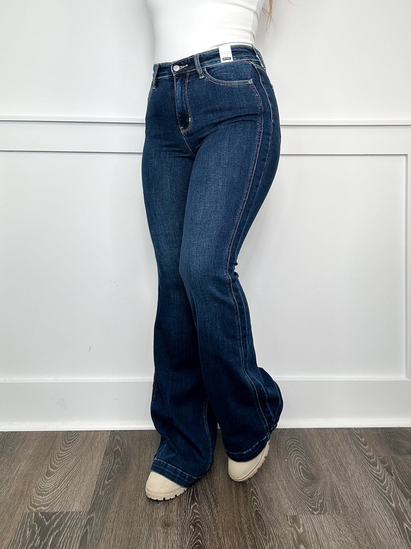 Judy Blue Ayla High-Rise Flare Dark Wash Jeans