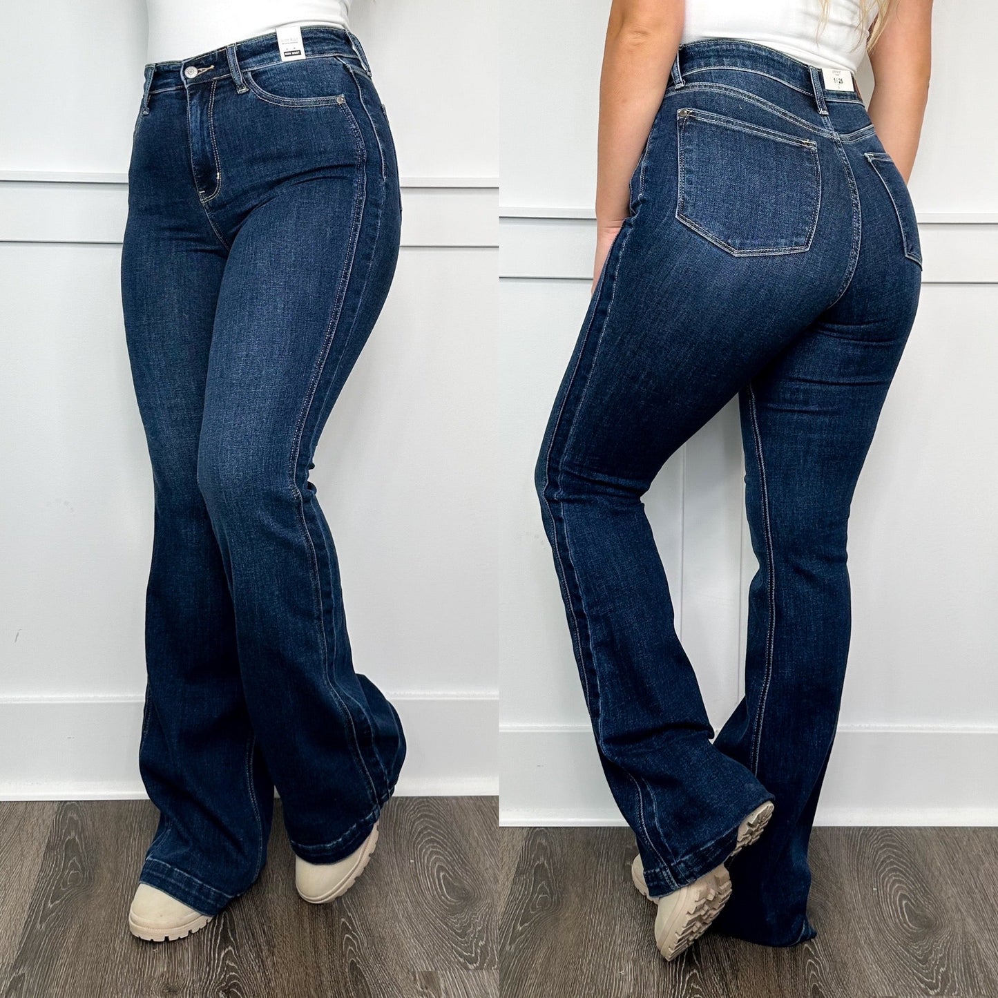 Judy Blue Ayla High-Rise Flare Dark Wash Jeans