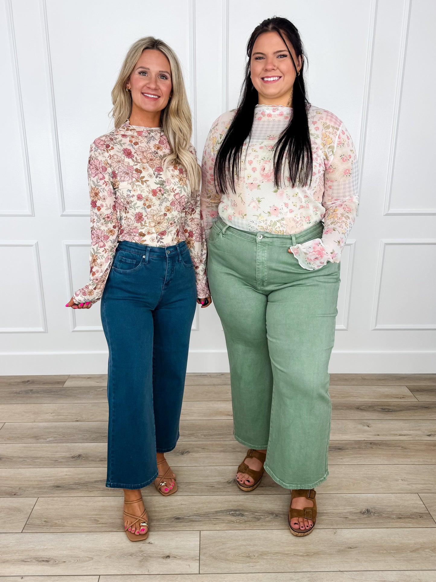 Jeans cropped large Saige Carla taille haute effet ventre plat - 4 couleurs !
