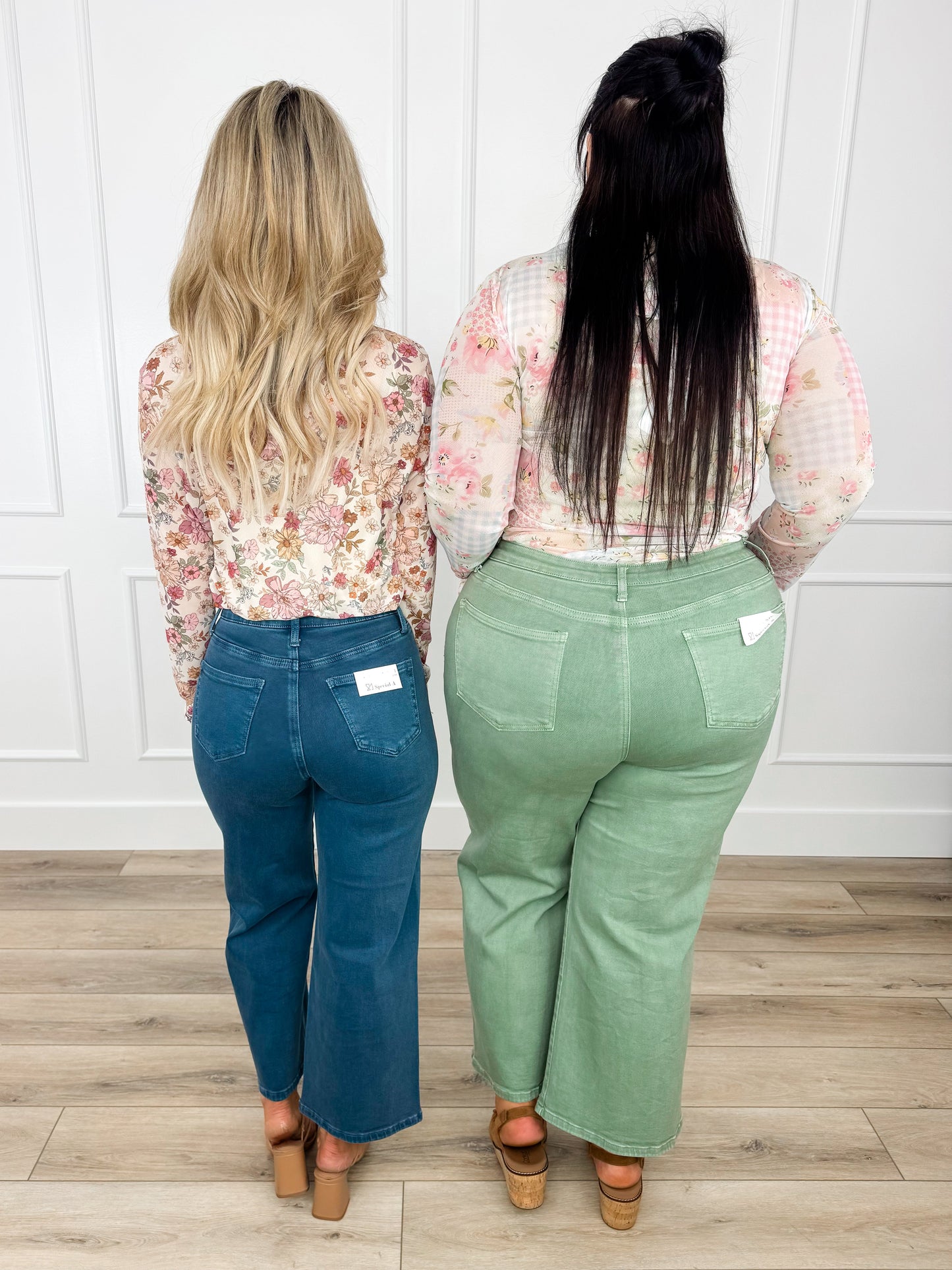 Jeans cropped large Saige Carla taille haute effet ventre plat - 4 couleurs !