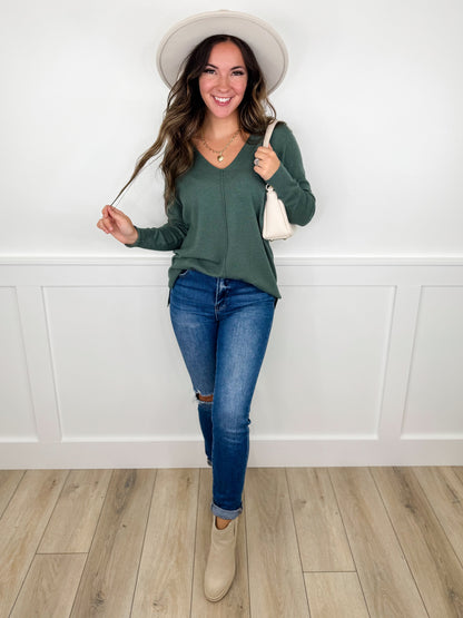Jean skinny taille haute délavé foncé Risen Molly