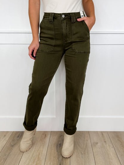 Judy Blue Jane High-Rise Cuffed Weekender Jeans - 2 colors!
