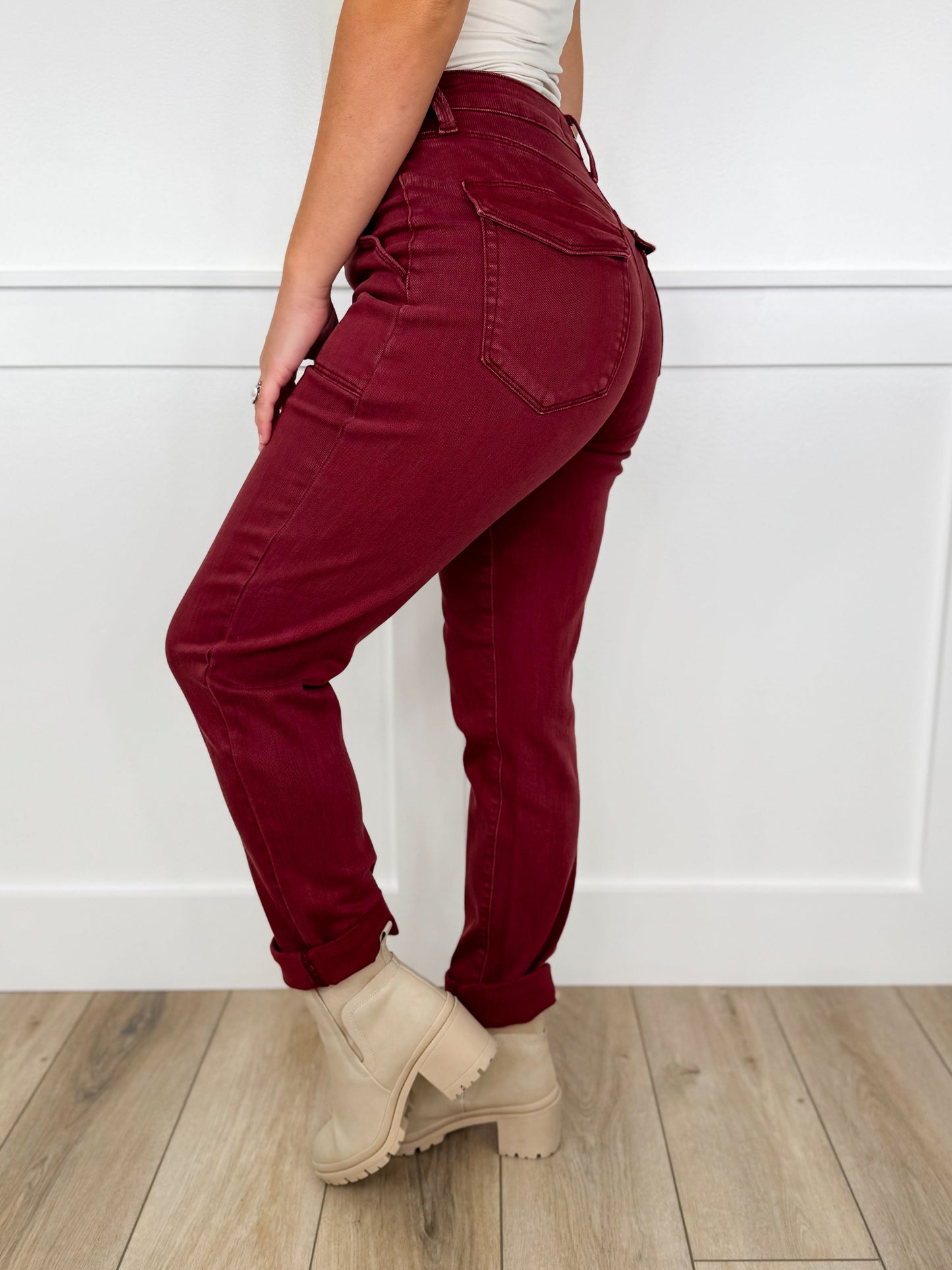 Judy Blue Jane High-Rise Cuffed Weekender Jeans - 2 colors!