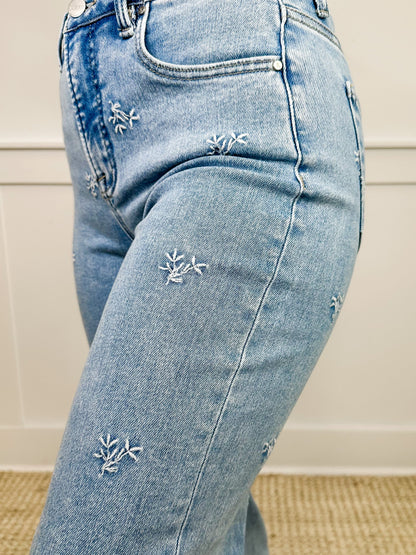 Jeans larges taille haute sans défaut Risen Kayla (délavage clair)