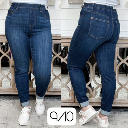 Judy Blue Gracie High-Rise Slim Fit Dark Wash Pull On Jeans