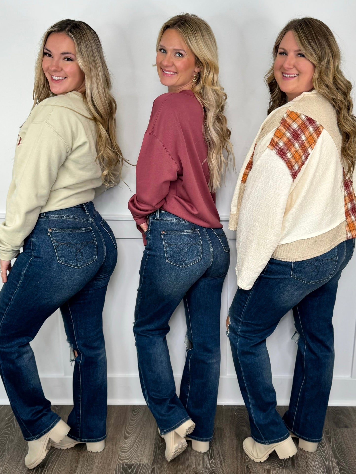 Judy Blue Janelle High-Rise Dad Jeans - Dark Wash (Distressed)