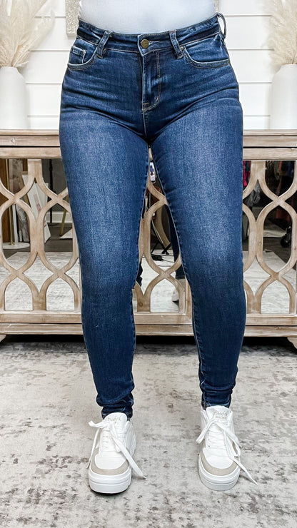 Jean skinny taille haute Mila bleu Mica