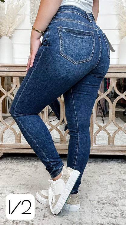 Jean skinny taille haute Mila bleu Mica
